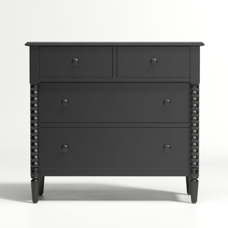 Jenny Lind Black Spindle Wood 4-Drawer Kids Dresser + Reviews | Crate ...