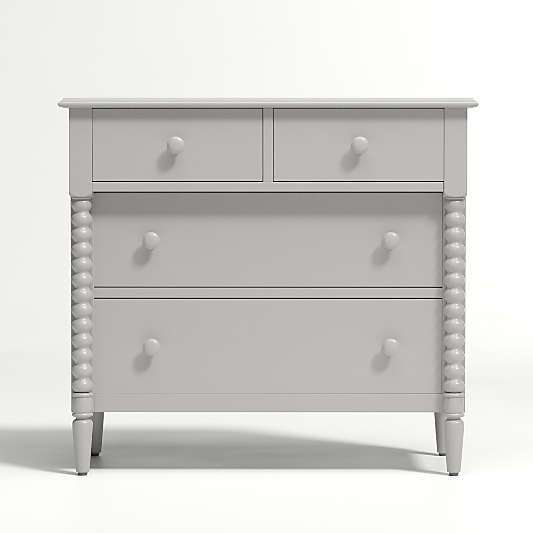 Kids Jenny Lind 4-Drawer Grey Dresser