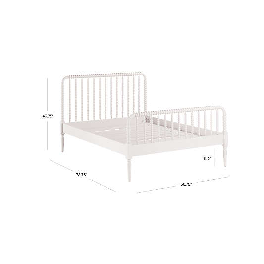 Jenny Lind White Wood Spindle Kids Full Bed