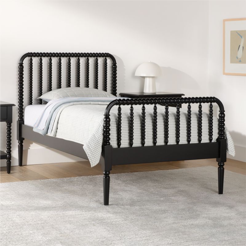 Jenny Lind Black Wood Spindle Kids Queen Bed - image 3 of 11