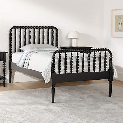 Jenny Lind Black Wood Spindle Kids Twin Bed