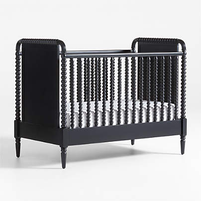 Jenny Lind Heirloom Black Wood Convertible Baby Crib