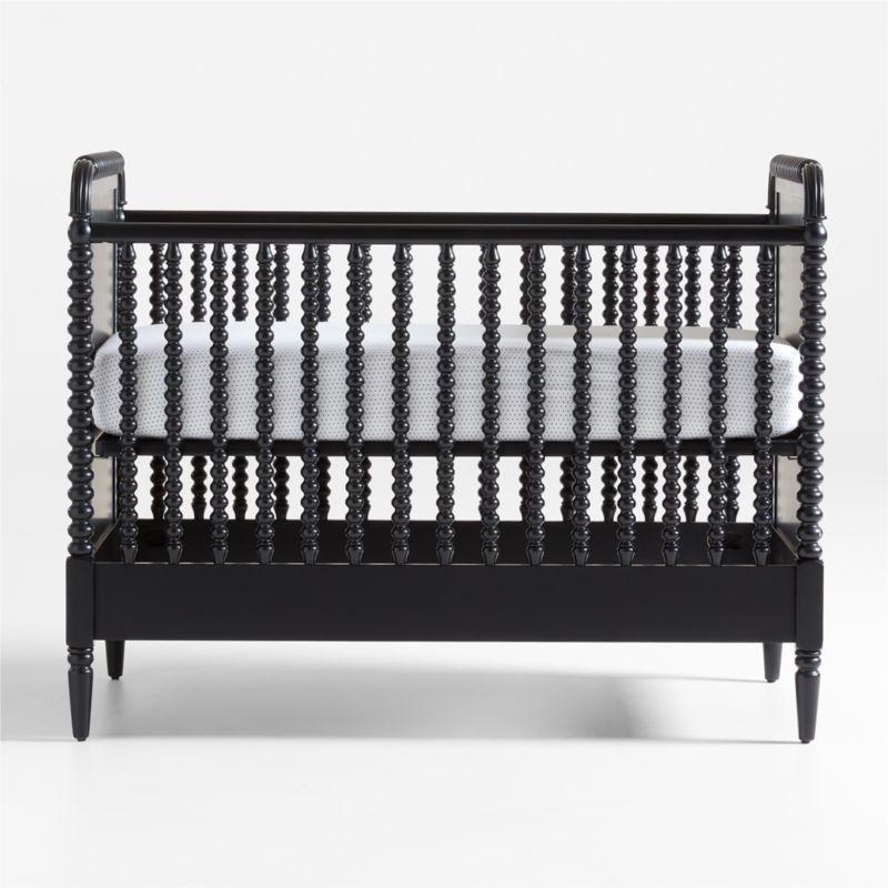 Jenny Lind Black Wood Spindle Convertible Baby Crib with Toddler Bed Rail - image 7 of 11