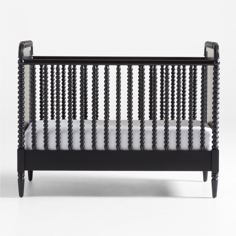 Jenny Lind Black Wood Spindle Convertible Baby Crib with Toddler Bed Rail - image 9 of 11