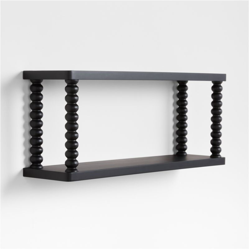 Jenny Lind Kids Black Wood Spindle Wall Shelf - image 3 of 5