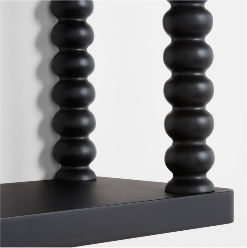 Jenny Lind Kids Black Wood Spindle Wall Shelf - image 4 of 5