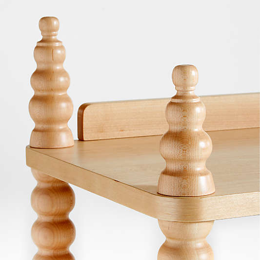 Jenny Lind 33" Maple Wood Spindle 5-Shelf Tall Kids Bookcase