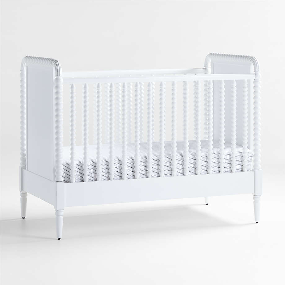 Jenny Lind White Wood Spindle Baby Crib (Open Larger View)