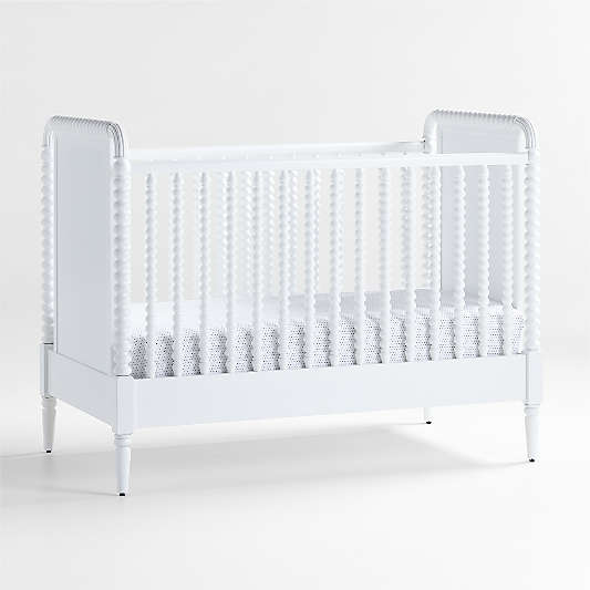 Jenny Lind White Wood Spindle Convertible Baby Crib