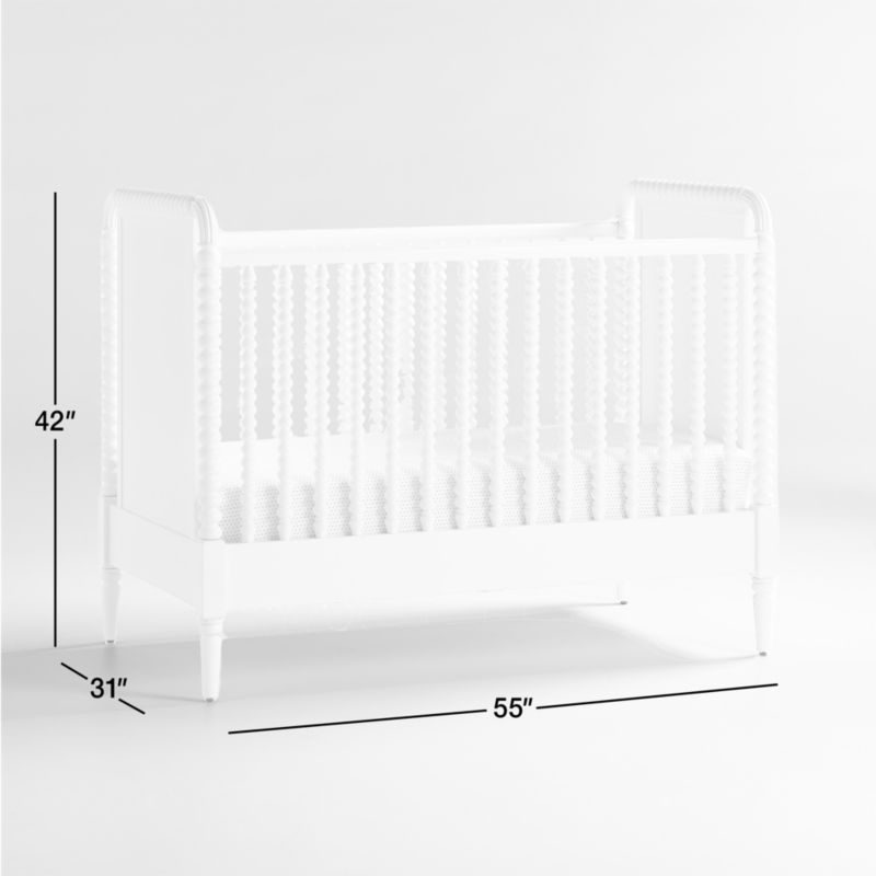 View Jenny Lind Black Wood Spindle Convertible Baby Crib with Toddler Bed Rail - image 2 of 11