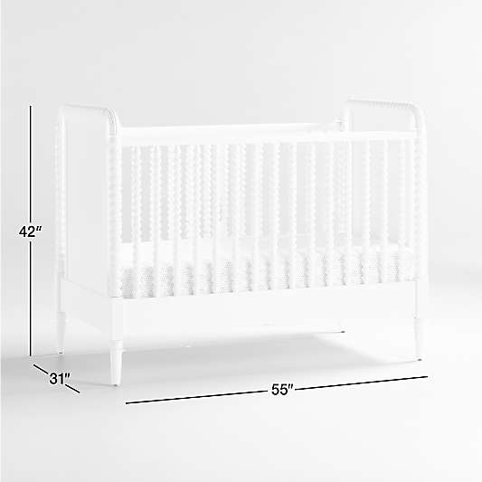 Jenny Lind Black Wood Spindle Convertible Baby Crib