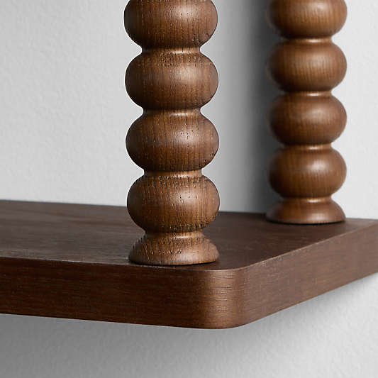 Jenny Lind Deep Brown Wood Kids Wall Shelf