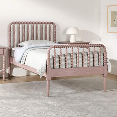 Jenny Lind Dyed Lilac Rose Wood Kids Twin Bed