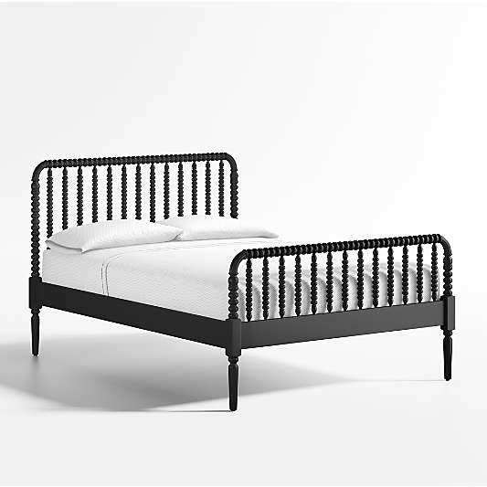 Jenny Lind Black Wood Spindle Kids Full Bed