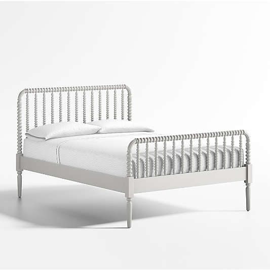 Jenny Lind Kids Grey Wood Spindle Full Bed