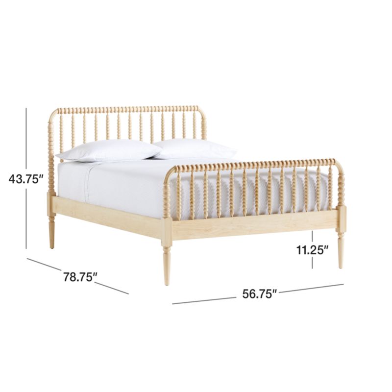 Jenny Lind Maple Wood Spindle Kids Full Bed