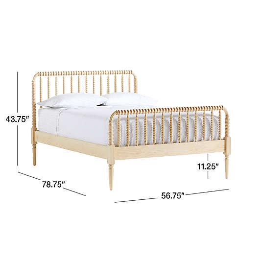 Jenny Lind Maple Wood Spindle Kids Full Bed