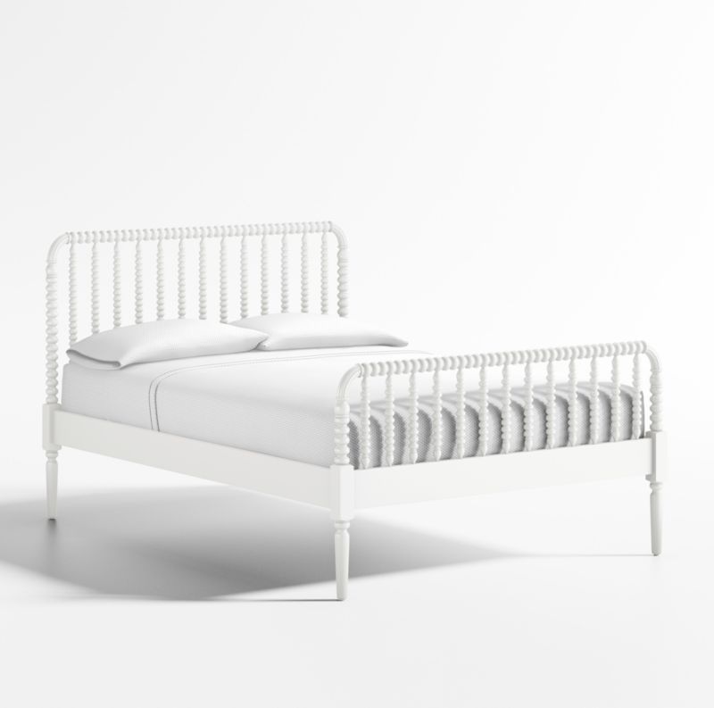 Curved Boucle White Twin Wall-Mounted Headboard