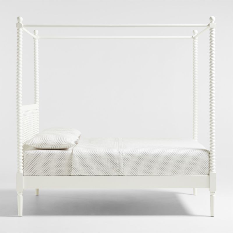 Jenny Lind White Wood Spindle Kids Canopy Full Bed - image 5 of 10