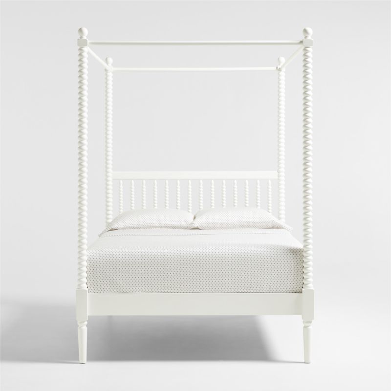 Jenny Lind Kids White Wood Spindle Canopy Full Bed | Crate & Kids