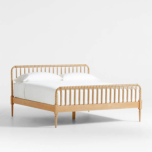 Carson Natural Wood Spindle King Bed + Reviews Crate & Barrel