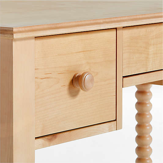 Jenny Lind Maple Wood Spindle 3-Drawer Kids Desk
