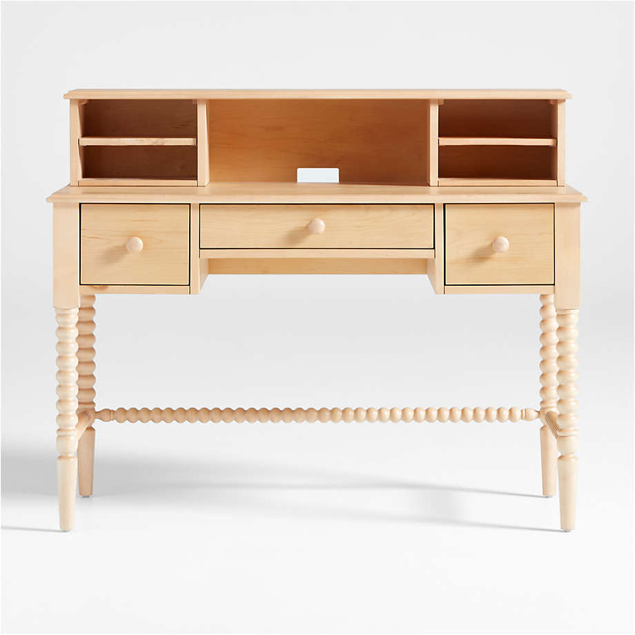 Jenny Lind Maple Wood Spindle 3-Drawer Kids Desk and Hutch | Crate & Kids