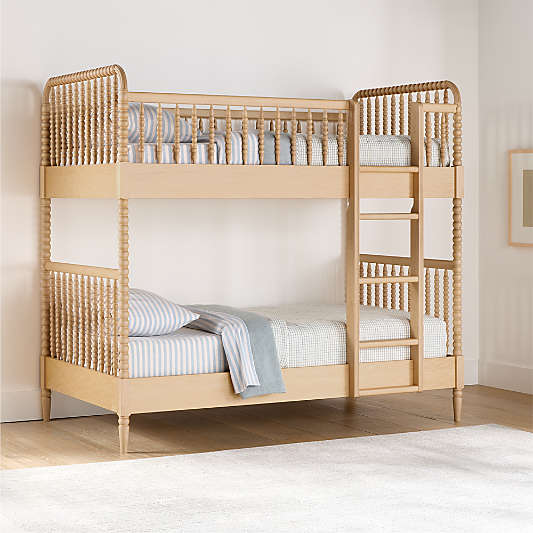 Jenny Lind Maple Wood Spindle Kids Twin Bunk Bed