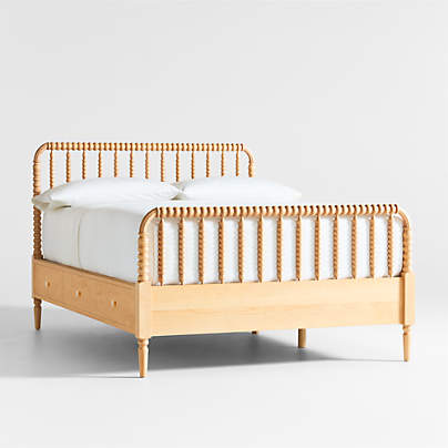 Jenny Lind Maple Wood Spindle Kids Full Storage Bed
