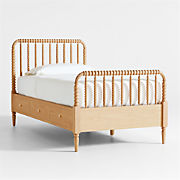 Jenny Lind Maple Wood Spindle Kids Twin Storage Bed