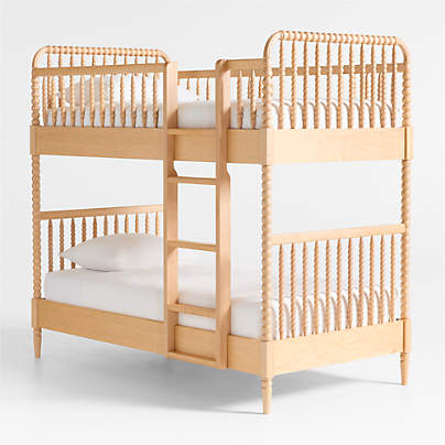 Jenny Lind Maple Wood Spindle Kids Twin Bunk Bed