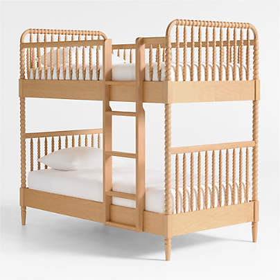 Jenny Lind Maple Wood Spindle Kids Twin Bunk Bed