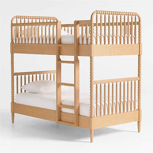 Jenny Lind Maple Wood Spindle Kids Twin Bunk Bed