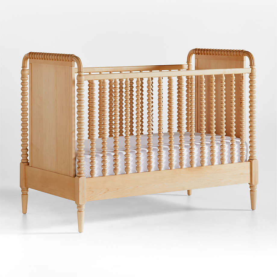 Jenny Lind Maple Wood Spindle Convertible Baby Crib with Toddler Bed