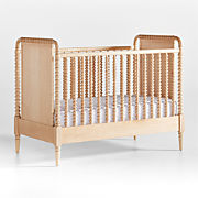 Redondo Upholstered Wood Baby Crib with Toddler Bed Rail