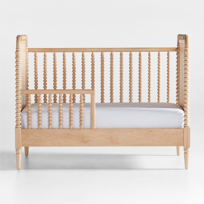 Jenny Lind Maple Wood Spindle Convertible Baby Crib with Toddler Bed Rail Reviews Crate Kids