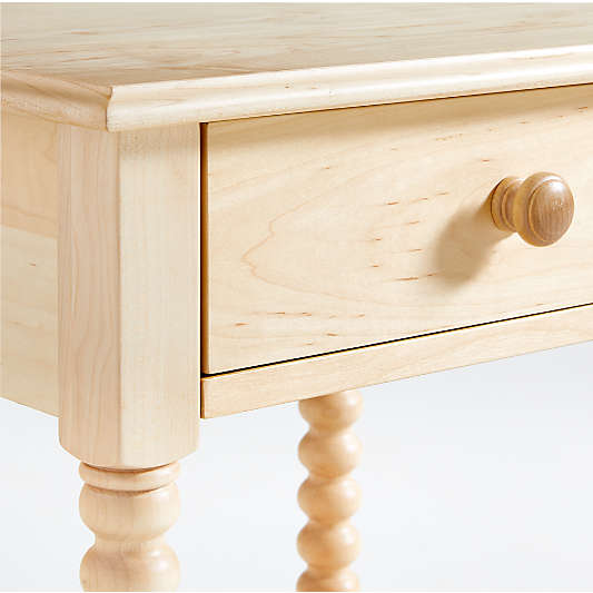 Jenny Lind Maple Wood Spindle Kids Nightstand with Drawer