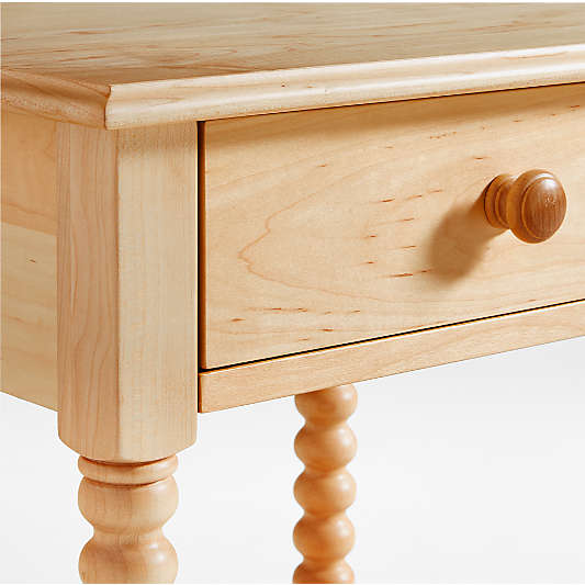 Jenny Lind Maple Wood Spindle Kids Nightstand with Drawer
