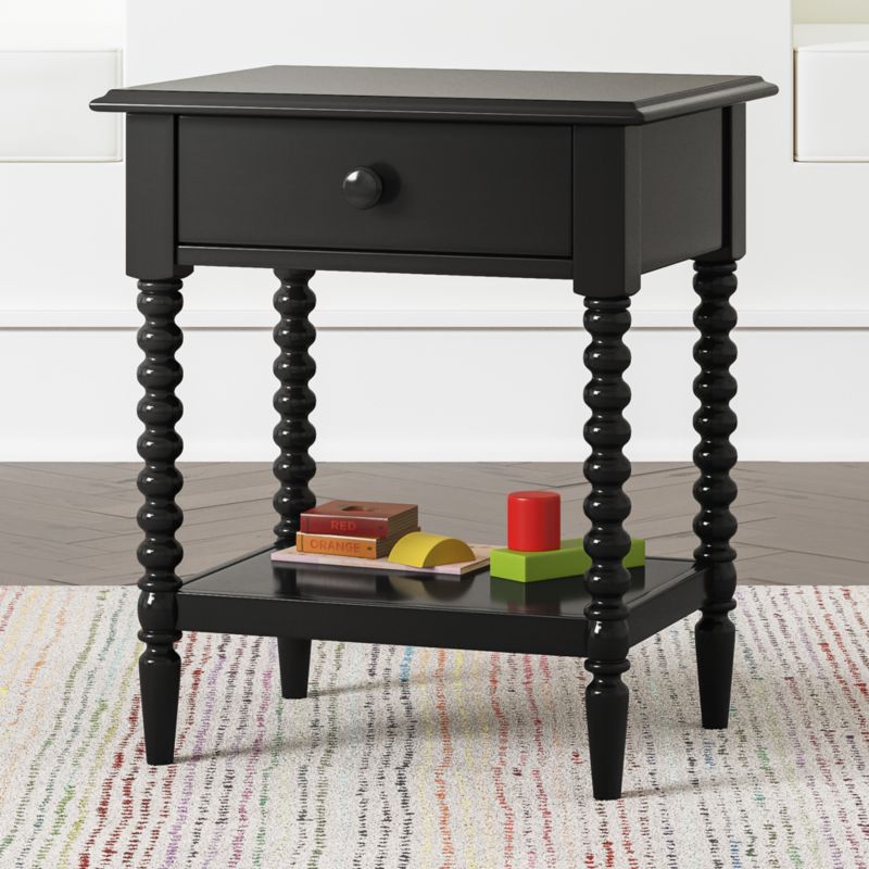 Jenny Lind Black Wood Spindle Kids Nightstand with Drawer - image 8 of 11