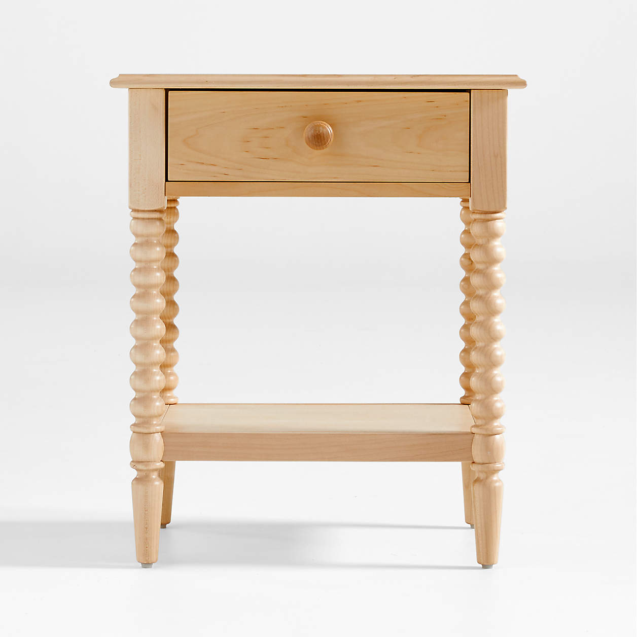 Jenny Lind Maple Wood Spindle Kids Nightstand with Drawer + Reviews