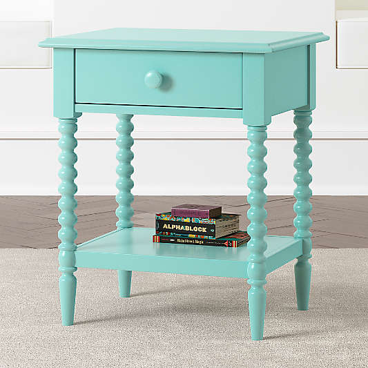 Kids Jenny Lind Teal Nightstand