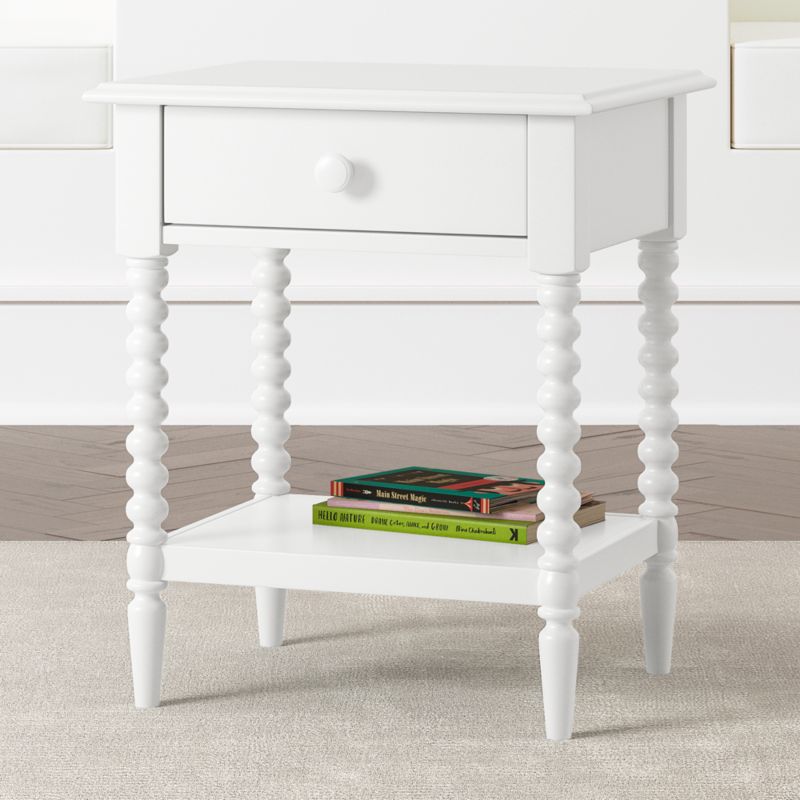 Jenny Lind Wood Spindle Kids Nightstand with Drawer