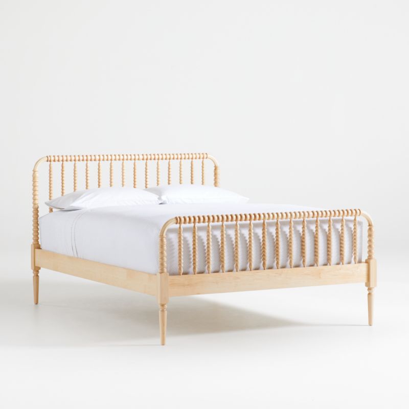 Jenny Lind Maple Wood Spindle Kids Queen Bed