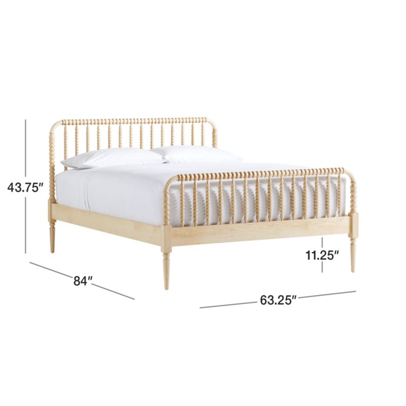 Jenny Lind Maple Wood Spindle Kids Queen Bed