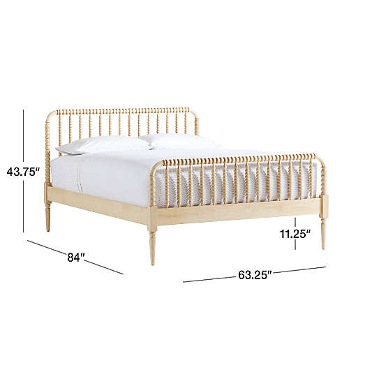 Jenny Lind Maple Wood Spindle Kids Queen Bed