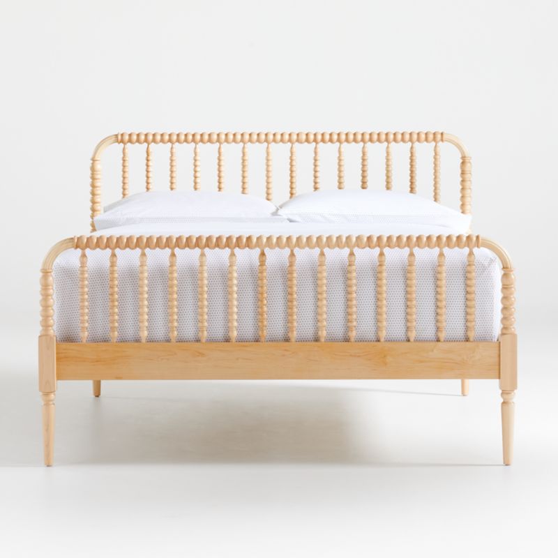 Jenny Lind Maple Wood Spindle Kids Queen Bed