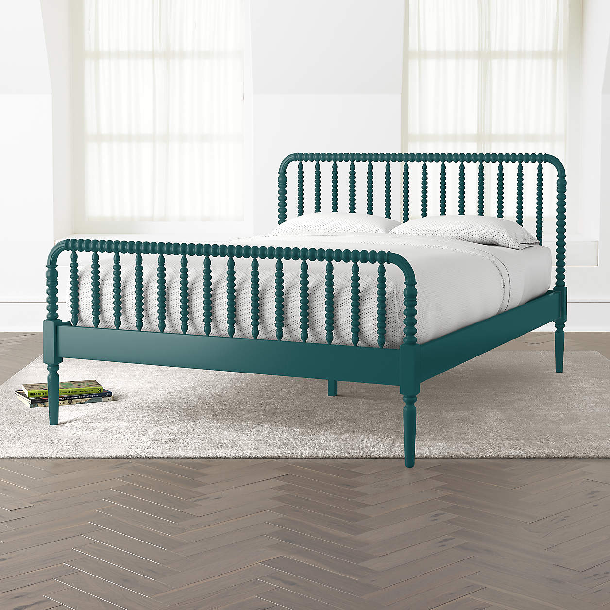 Jenny Lind Peacock Queen Bed + Reviews Crate and Barrel