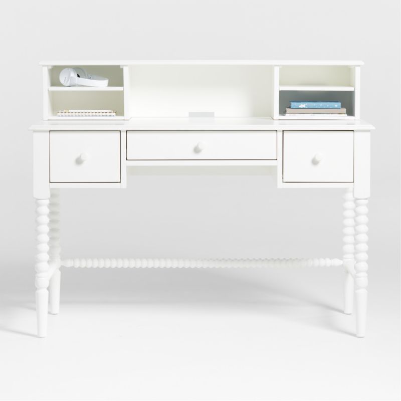 Jenny Lind White Wood Spindle 3-Drawer Kids Desk with Hutch - image 8 of 10