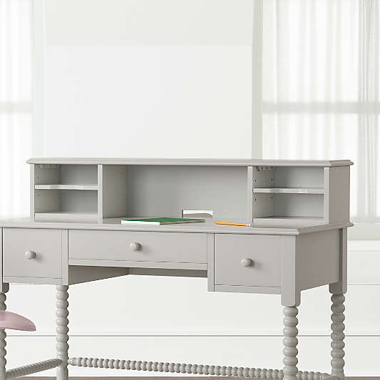 Jenny Lind Grey Spindle Kids Desk Hutch