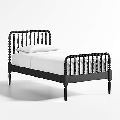 Jenny Lind Black Wood Spindle Kids Twin Bed